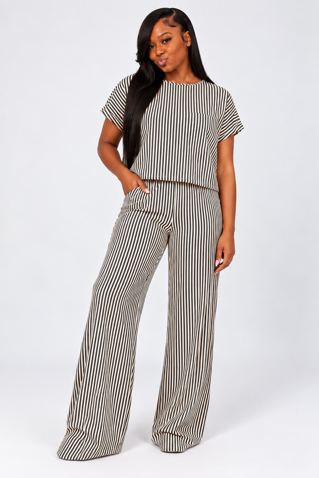 Soft Life Striped Set
