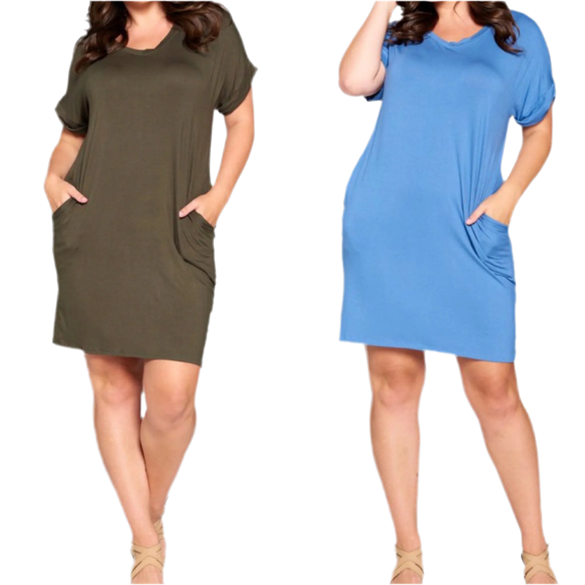 Day Solid Dress (Plus)