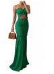 CHICME Floral Printed Maxi Dress Tie Ruched Shirred Bandeau Party Dress Slim Fit Ruffle Hem Vacation Dresses - Closet Her'