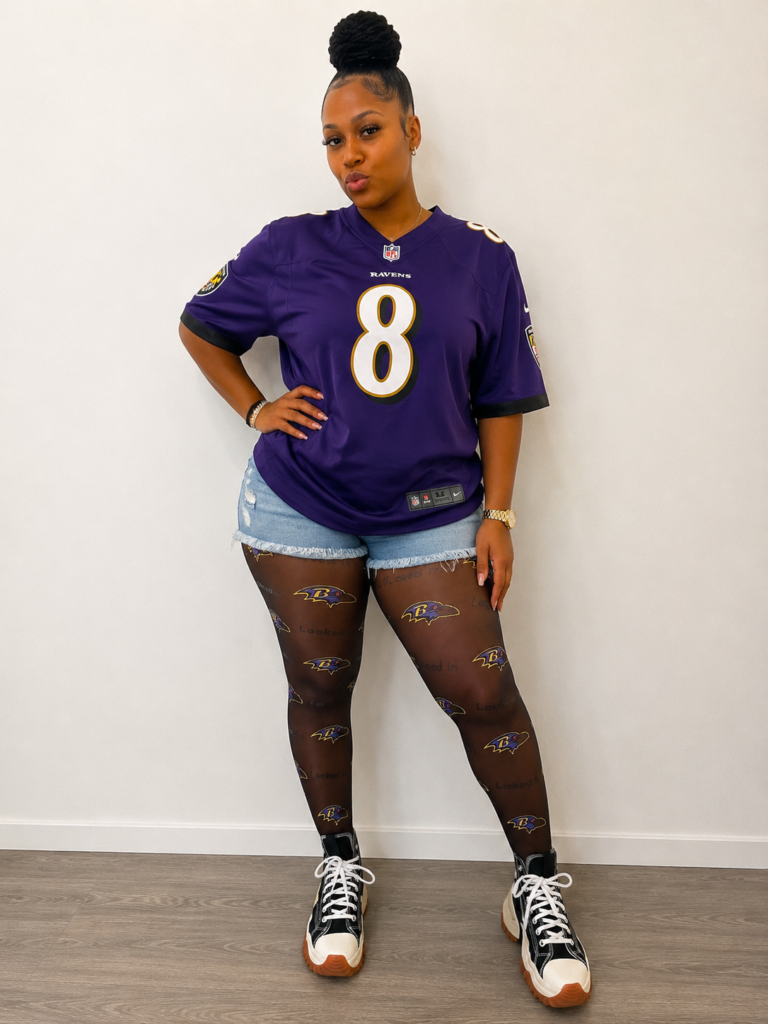 Locked In Ravens Stockings - Closet Her'