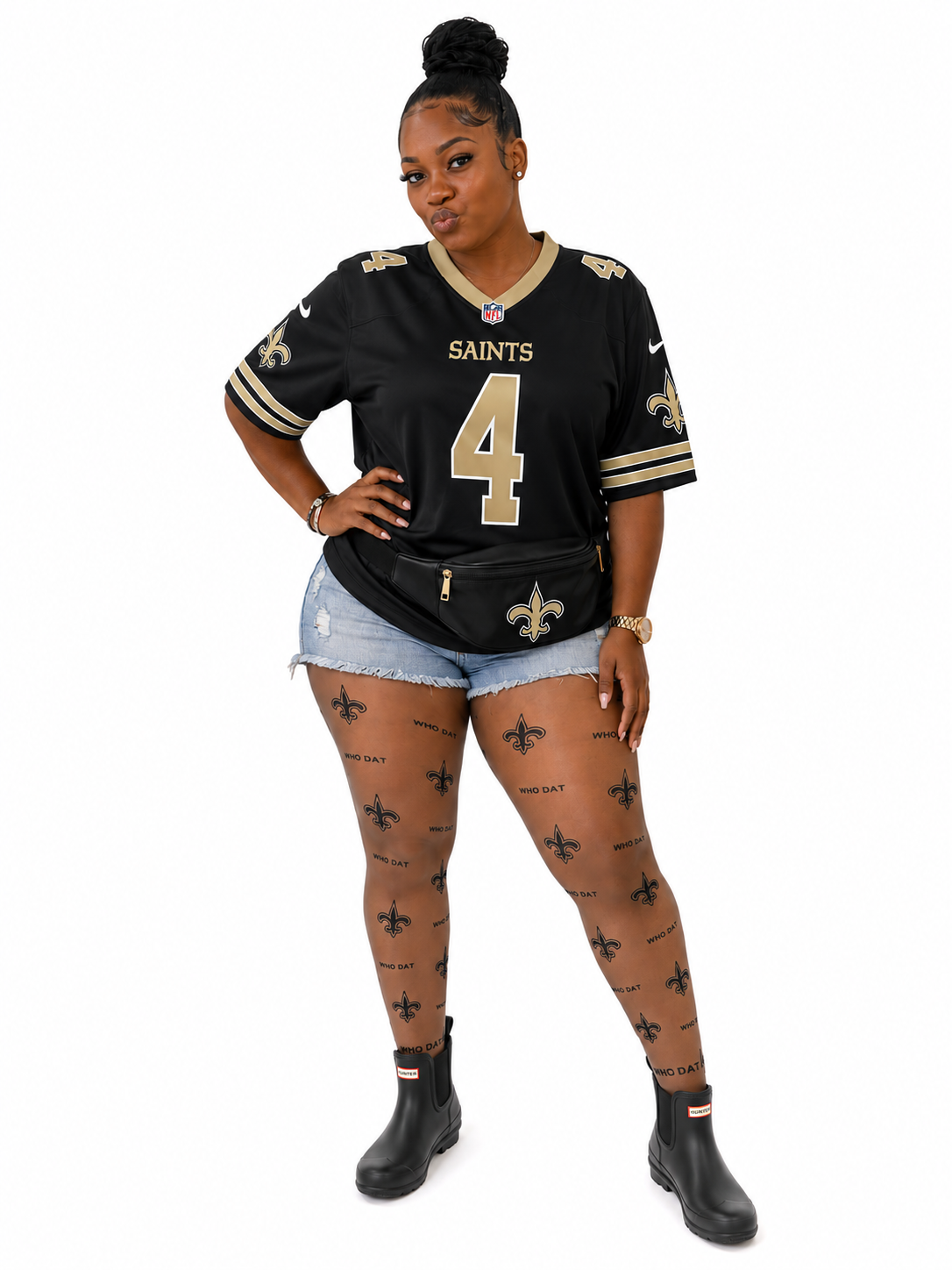 Who Dat Saints Stockings - Closet Her'
