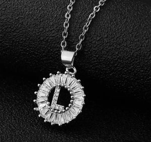 Silver Initial Necklace