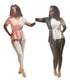 Blocked Pants Set