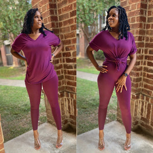 Chill Out Plum Set - Closet Her'