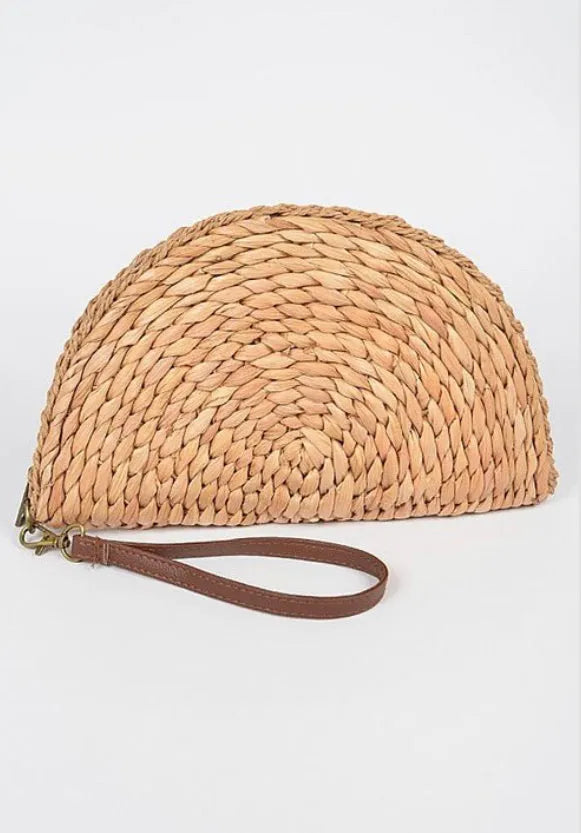 Sliced Straw Clutch - Closet Her'