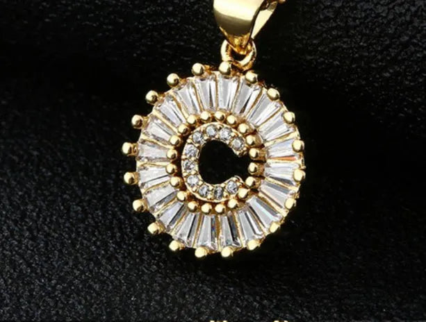 Gold Initial Necklace - Closet Her'