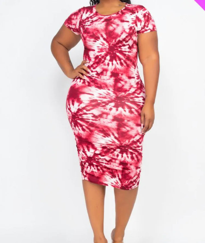 plus size tye dye dress