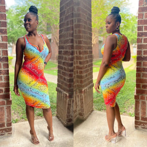 Rainbow Rag Dress - Closet Her'